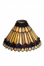 Luma-Spec Lighting 21624 - 8" Wide Tiffany Jeweled Peacock Shade