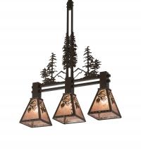Luma-Spec Lighting 217007 - 30" Long Winter Pine Tall Pines 3 Light Island Pendant
