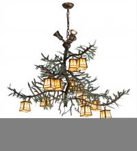 Luma-Spec Lighting 218222 - 52" Long Pine Branch 12 Light W/Uplights Chandelier