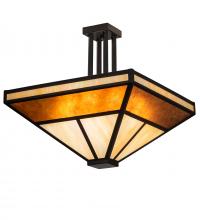 Luma-Spec Lighting 218920 - 24" Square "T" Mission Semi-Flushmount