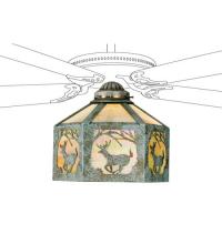 Luma-Spec Lighting 22343 - 13"W Lone Deer Fan Light Shade