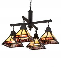 Luma-Spec Lighting 224357 - 30" Square "T" Mission 4 Light Chandelier