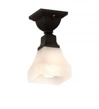 Luma-Spec Lighting 225880 - 5" Square Bungalow Alabaster Swirl Flushmount