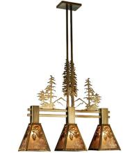 Luma-Spec Lighting 22935 - 30"L Winter Pine Tall Pines 3 LT Island Pendant