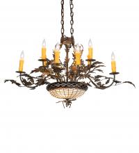 Luma-Spec Lighting 230421 - 36" Long Greenbriar Oak 10 Light Chandelier