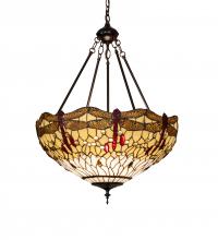 Luma-Spec Lighting 231114 - 22" Wide Tiffany Hanginghead Dragonfly Inverted Pendant
