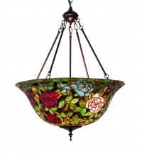 Luma-Spec Lighting 231116 - 24" Wide Tiffany Rosebush Inverted Pendant