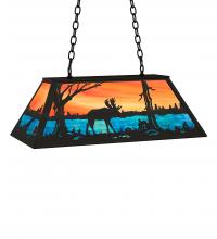 Luma-Spec Lighting 234273 - 33" Long Moose at Lake Oblong Pendant
