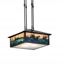 Luma-Spec Lighting 236403 - 17" Square Fly Fishing Creek Pendant