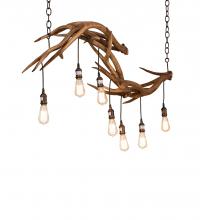 Luma-Spec Lighting 238960 - 52" Long Antlers 8 Light Oblong Chandelier