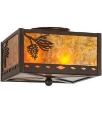 Luma-Spec Lighting 23986 - 10" Square Balsam Pine Flushmount
