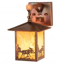 Luma-Spec Lighting 241118 - 7" Square Seneca Moose at Lake Straight Arm Wall Sconce