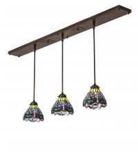 Luma-Spec Lighting 244630 - 56" Long Tiffany Hanginghead Dragonfly 3 Light Island Pendant