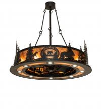 Luma-Spec Lighting 245257 - 48" Wide Personalized Chasing Bear Lodge Chandel-Air