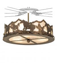 Luma-Spec Lighting 247427 - 16" Wide Running Horses Fan Light