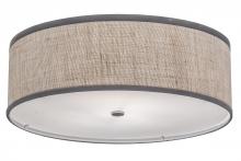 Luma-Spec Lighting 247688 - 24" Wide Cilindro Textrene Flushmount