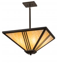 Luma-Spec Lighting 249443 - 24" Square Tres Lineas Mission Inverted Pendant