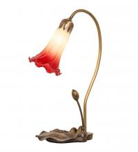 Luma-Spec Lighting 251562 - 16" High Seafoam/Cranberry Tiffany Pond Lily Accent Lamp