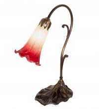 Luma-Spec Lighting 251845 - 15" High Seafoam/Cranberry Tiffany Pond Lily Accent Lamp