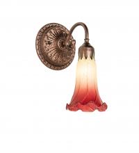 Luma-Spec Lighting 251861 - 5" Wide Seafoam/Cranberry Pond Lily Victorian Wall Sconce