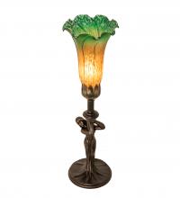 Luma-Spec Lighting 253516 - 15" High Amber/Green Tiffany Pond Lily Nouveau Lady Accent Lamp