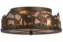 Luma-Spec Lighting 254703 - 16" Wide Running Horses Flushmount