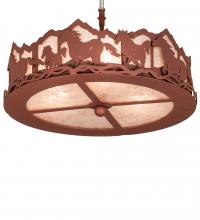 Luma-Spec Lighting 254818 - 16" Wide Running Horses Fan Light Fixture