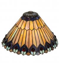 Luma-Spec Lighting 26311 - 12" Wide Tiffany Jeweled Peacock Shade