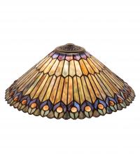 Luma-Spec Lighting 26314 - 17" Wide Tiffany Jeweled Peacock Shade