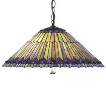 Luma-Spec Lighting 26487 - 20"W Tiffany Jeweled Peacock Pendant