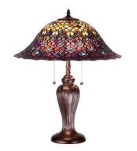 Luma-Spec Lighting 26666 - 25"H Tiffany Peacock Feather Table Lamp
