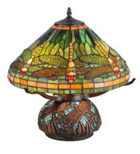 Luma-Spec Lighting 26681 - 17"H Tiffany Dragonfly w/Tiffany Mosaic Base Table Lamp