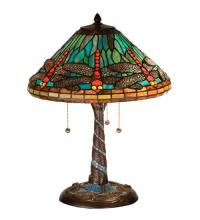 Luma-Spec Lighting 26682 - 21"H Tiffany Dragonfly w/ Twisted Fly Mosaic Base Table Lamp