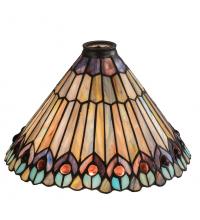 Luma-Spec Lighting 27095 - 12" Wide Tiffany Jeweled Peacock Shade
