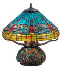 Luma-Spec Lighting 27159 - 17"H Tiffany Dragonfly w/Tiffany Mosaic Base Table Lamp