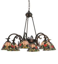 Luma-Spec Lighting 27399 - 32"W Tiffany Rosebush 6 LT Chandelier