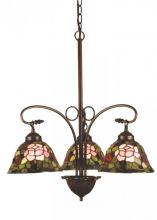 Luma-Spec Lighting 27418 - 24"W Tiffany Rosebush 3 LT Chandelier.602
