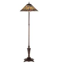 Luma-Spec Lighting 27561 - 64" High Tiffany Jeweled Peacock Floor Lamp