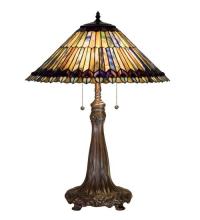 Luma-Spec Lighting 27562 - 27"H Tiffany Jeweled Peacock Table Lamp.602