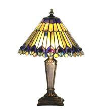 Luma-Spec Lighting 27564 - 17" High Tiffany Jeweled Peacock Accent Lamp