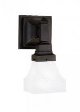 Luma-Spec Lighting 27620 - 5"W Bungalow White Alabaster Swirl Wall Sconce