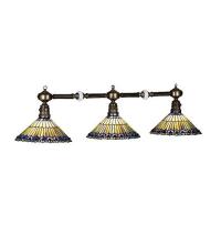 Luma-Spec Lighting 28501 - 45"L Tiffany Jeweled Peacock 3 LT Island Pendant