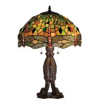 Luma-Spec Lighting 28527 - 24.5"H Tiffany Hanginghead Dragonfly Table Lamp