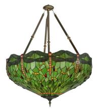 Luma-Spec Lighting 30283 - 38" Wide Tiffany Hanginghead Dragonfly Inverted Pendant