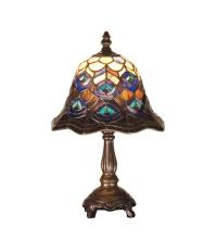 Luma-Spec Lighting 30317 - 13.5"H Tiffany Peacock Feather Mini Lamp