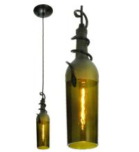 Luma-Spec Lighting 30637 - 3"W Tuscan Vineyard Green Wine Bottle Mini Pendant
