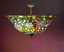 Luma-Spec Lighting 31123 - 20"W Tiffany Rosebush Semi-Flushmount