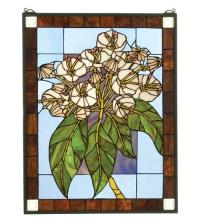 Luma-Spec Lighting 31268 - 20"W X 26"H Revival Mountain Laurel Stained Glass Window