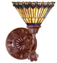 Luma-Spec Lighting 31970 - 8"W Tiffany Jeweled Peacock Wall Sconce