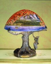 Luma-Spec Lighting 32108 - 15"H Maxfield Parrish Reveries Reverse Painted Table Lamp